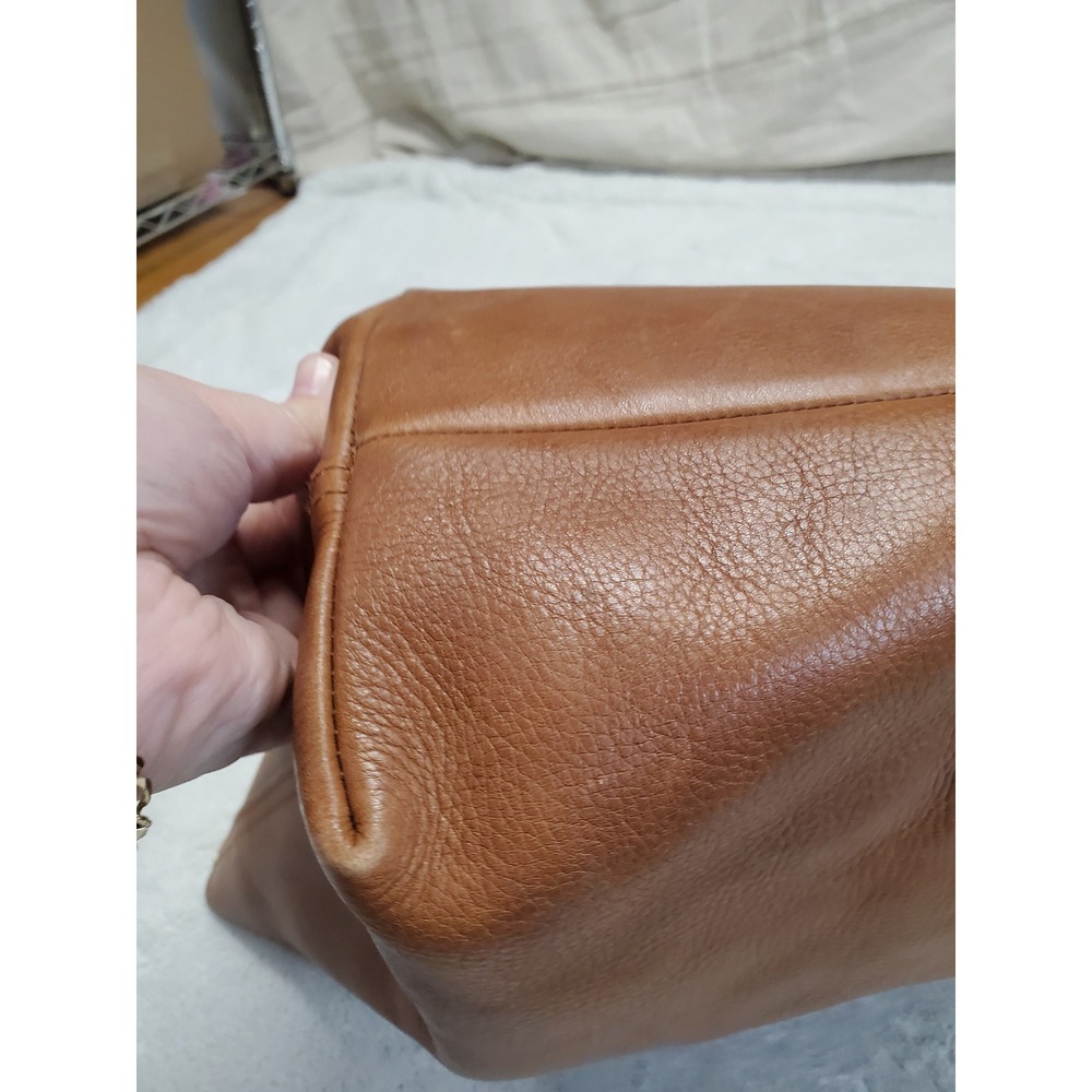 Madewell Tan Leather Large Tote Purse Bag Classic Clean Girl Boho Minimalist - Picture 8 of 14
